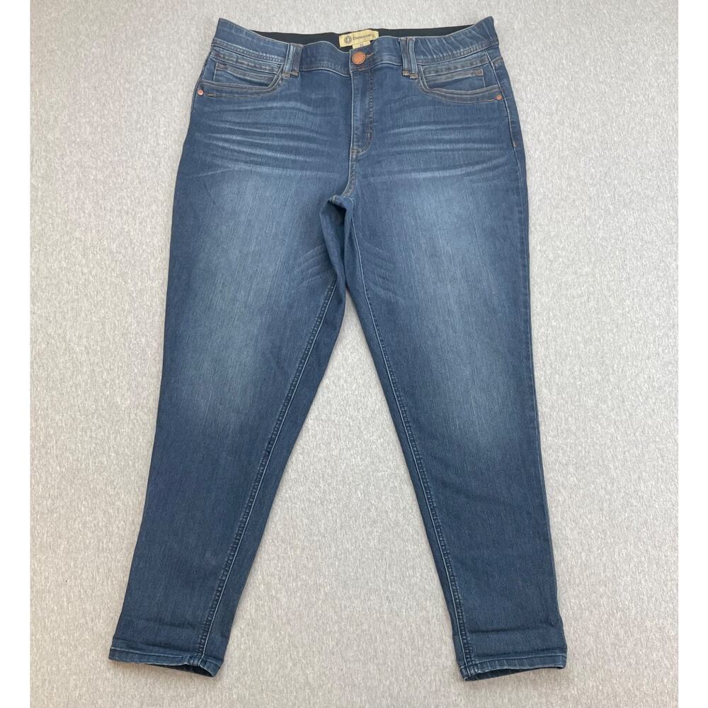 Democracy Jeans Womens 16 Blue Denim Cotton Blend Stretch Ab‎ Technology Skinny